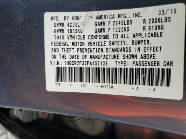 2015 HONDA ACCORD LX - 1HGCR2F32FA152138