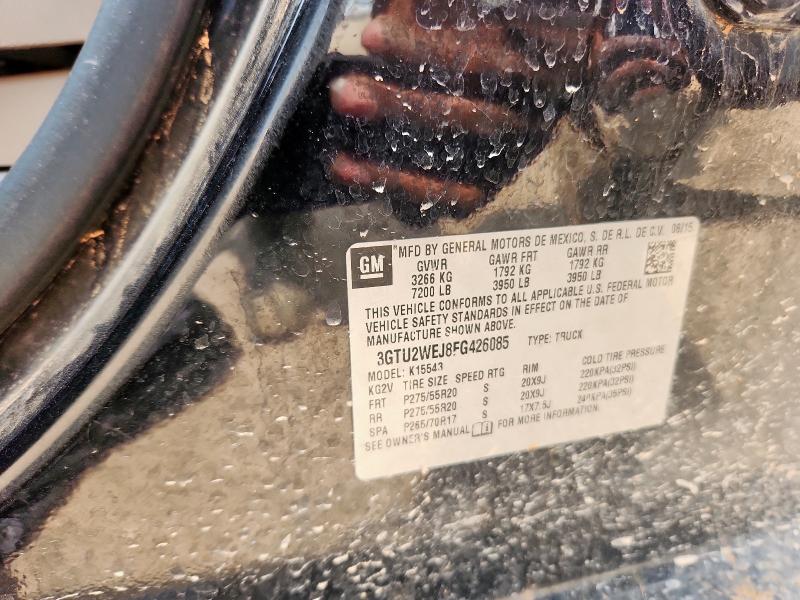 2015 GMC SIERRA K15 3GTU2WEJ8FG426085