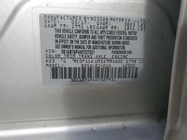 2017 NISSAN SENTRA S 3N1AB7AP4HY327931