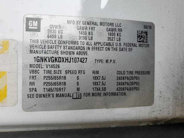 2017 CHEVROLET TRAVERSE L - 1GNKVGKDXHJ107427
