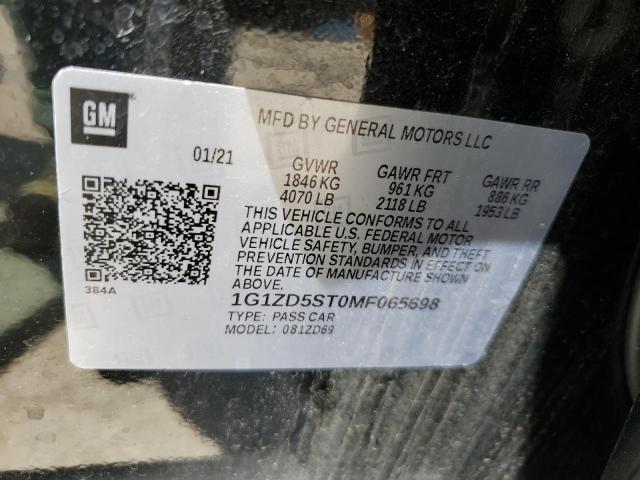 2021 CHEVROLET MALIBU LT - 1G1ZD5ST0MF065698