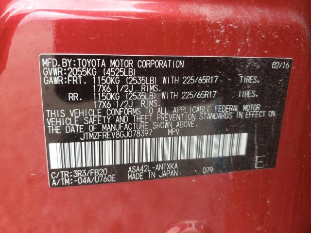 2016 TOYOTA RAV4 LE - JTMZFREV8GJ078397