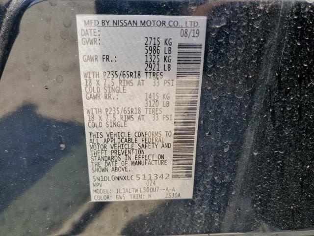 2020 INFINITI QX60 LUXE - 5N1DL0MNXLC511342