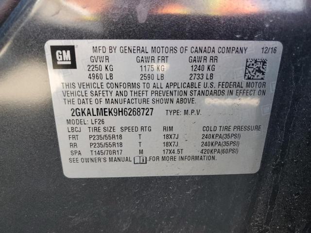 2017 GMC TERRAIN SL - 2GKALMEK9H6268727