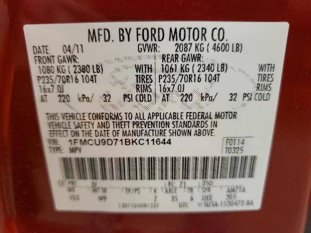 2011 FORD ESCAPE XLT - 1FMCU9D71BKC11644