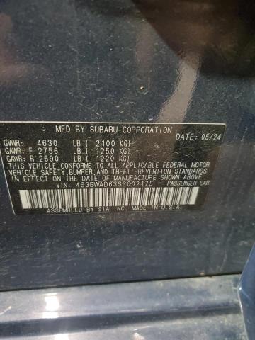 2025 SUBARU LEGACY PRE 4S3BWAD63S3002175
