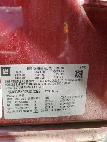 2015 BUICK ENCLAVE - 5GAKVBKD0FJ262322