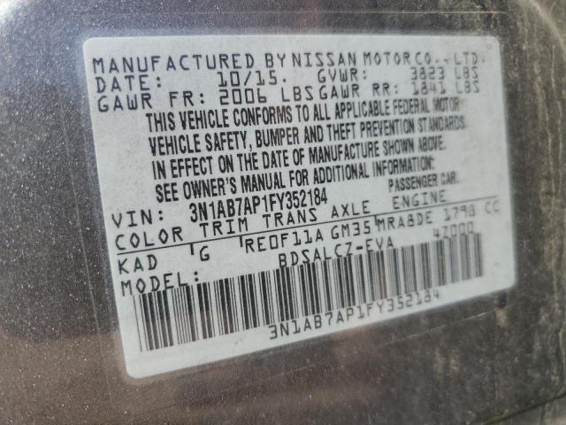 2015 NISSAN SENTRA S - 3N1AB7AP1FY352184