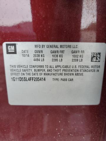 2015 CHEVROLET MALIBU 2LT 1G11D5SL4FF205414