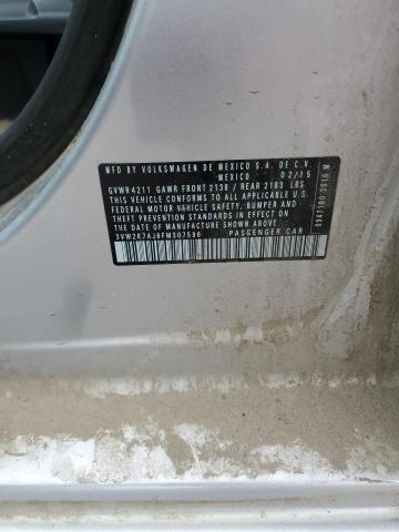 2015 VOLKSWAGEN JETTA BASE 3VW2K7AJ6FM307596