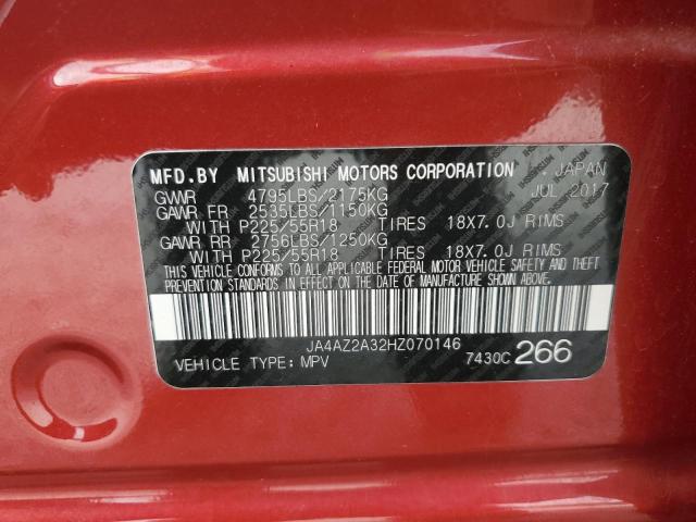 2017 MITSUBISHI OUTLANDER - JA4AZ2A32HZ070146