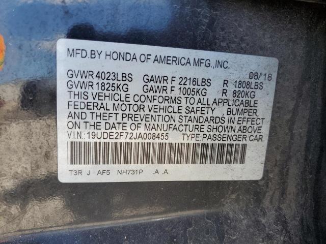 2018 ACURA ILX PREMIU - 19UDE2F72JA008455