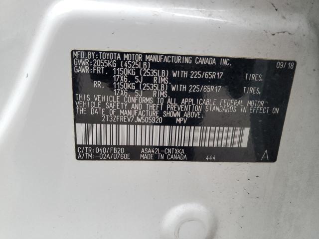 2018 TOYOTA RAV4 LE - 2T3ZFREV7JW505920