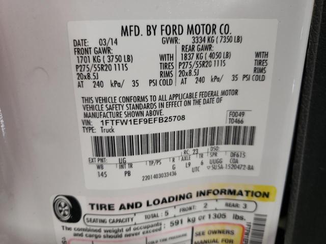 2014 FORD F150 SUPER - 1FTFW1EF9EFB25708