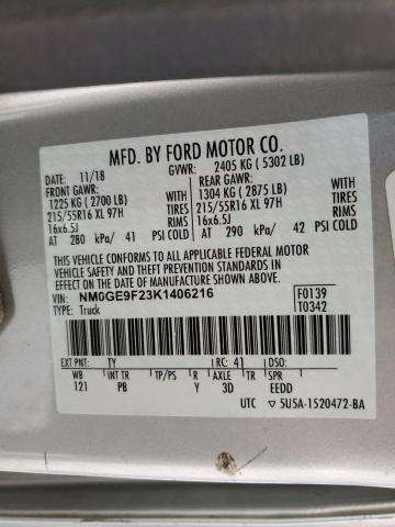 2019 FORD TRANSIT CO NM0GE9F23K1406216