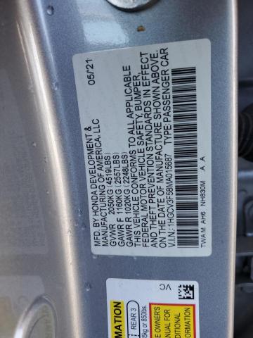 2021 HONDA ACCORD HYB 1HGCV3F58MA015687