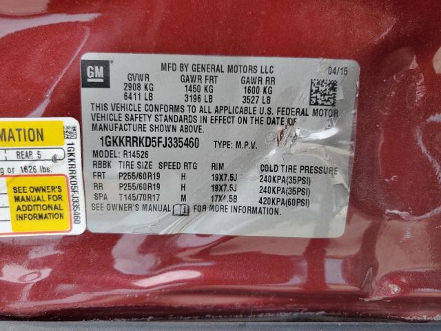 2015 GMC ACADIA SLT - 1GKKRRKD5FJ335460