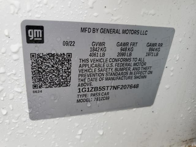 2022 CHEVROLET MALIBU LS - 1G1ZB5ST7NF207648