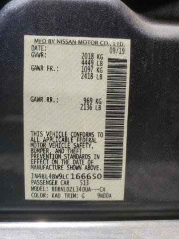 2020 NISSAN ALTIMA S 1N4BL4BW9LC166650