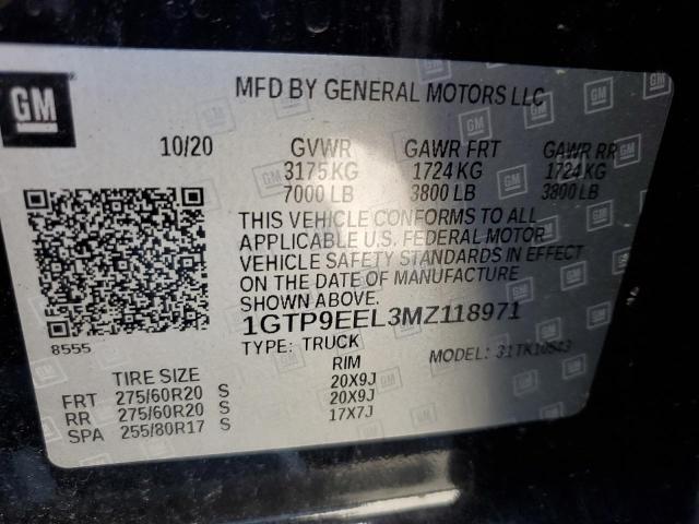 2021 GMC SIERRA K1500 AT4 1GTP9EEL3MZ118971