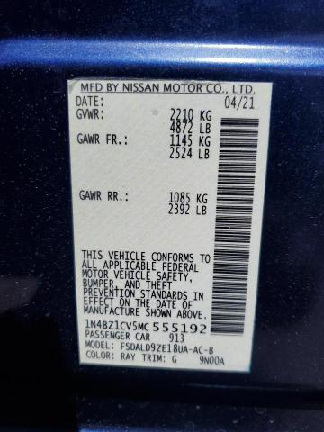2021 NISSAN LEAF SV PL - 1N4BZ1CV5MC555192