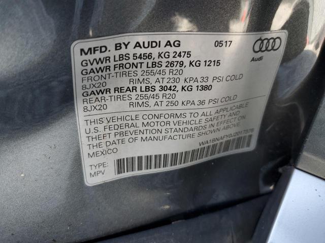 2018 AUDI Q5 PREMIUM - WA1BNAFY0J2017376