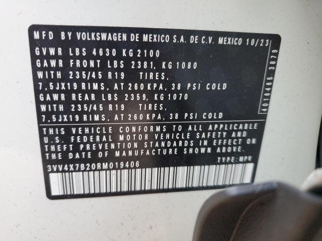 2024 VOLKSWAGEN TAOS SEL 3VV4X7B20RM019406