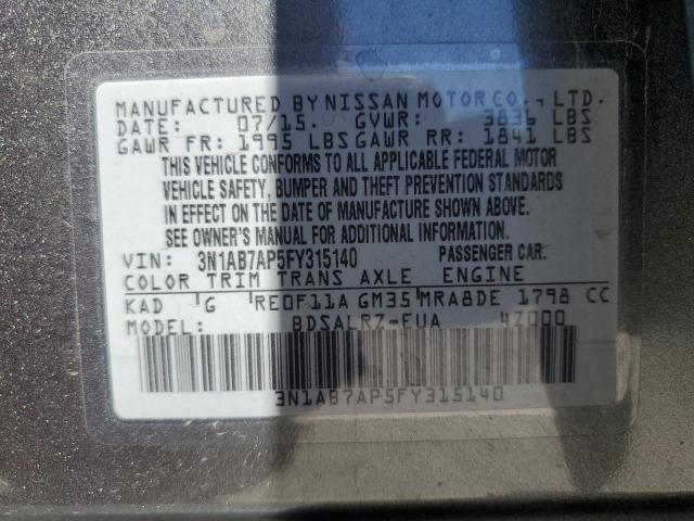 2015 NISSAN SENTRA S - 3N1AB7AP5FY315140
