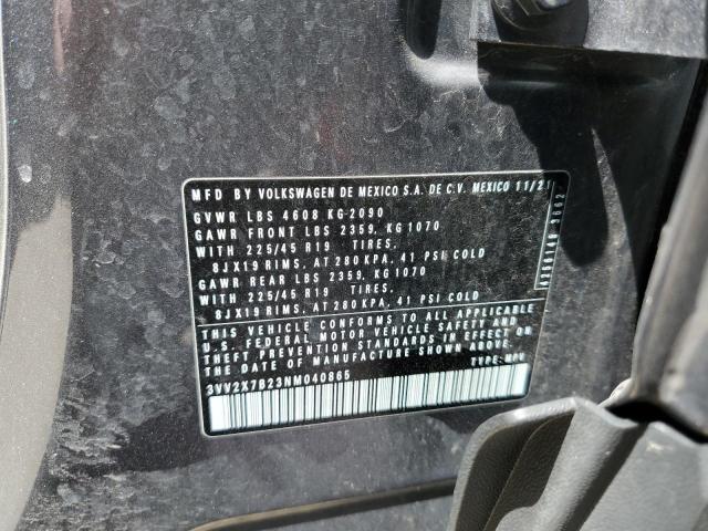 2022 VOLKSWAGEN TAOS SEL 3VV2X7B23NM040865