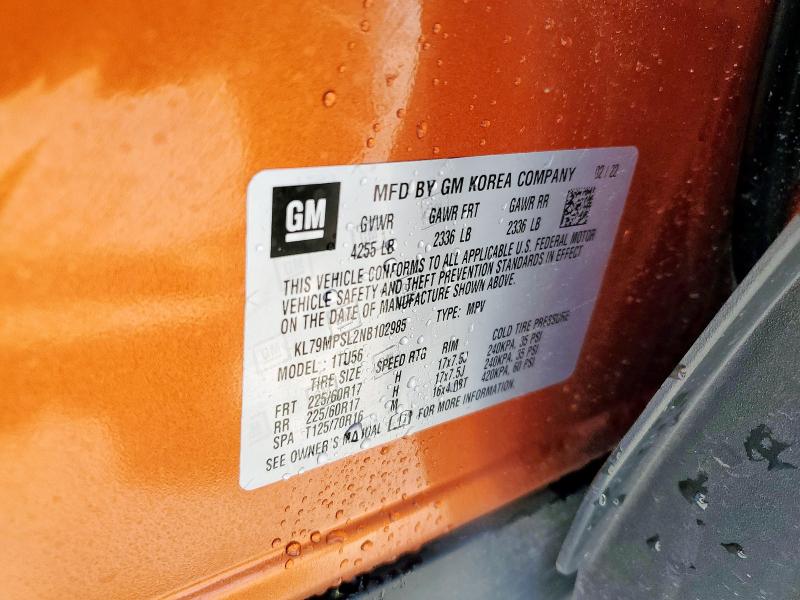 2022 CHEVROLET TRAILBLAZE - KL79MPSL2NB102985
