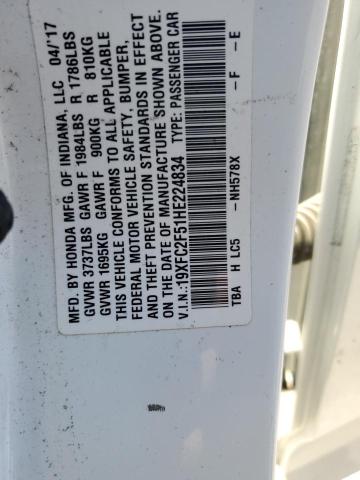 19XFC2F51HE224834 2017 HONDA CIVIC