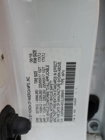 2016 HONDA CR-V SE 5J6RM4H45GL088945