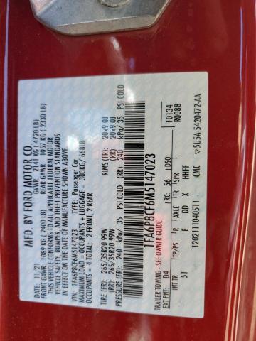 2021 FORD MUSTANG GT 1FA6P8CF6M5147023
