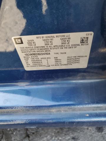 2016 CHEVROLET SILVERADO - 1GCVKREC0GZ247824