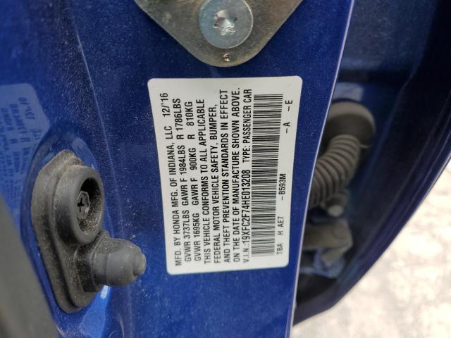 2017 HONDA CIVIC EX - 19XFC2F74HE013208