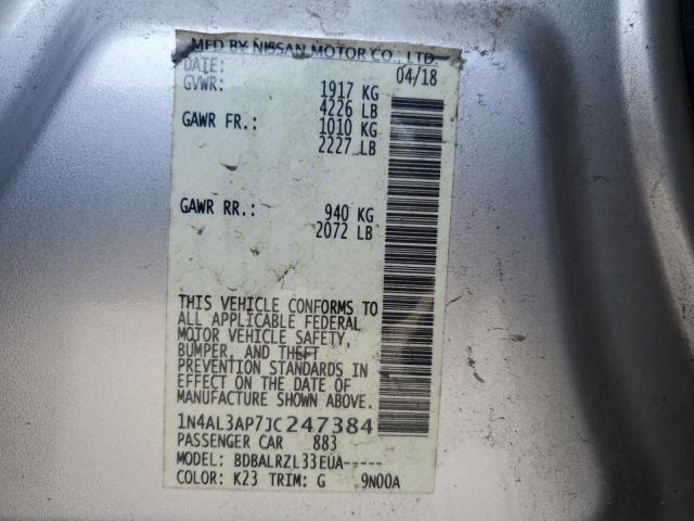 2018 NISSAN ALTIMA 2.5 - 1N4AL3AP7JC247384