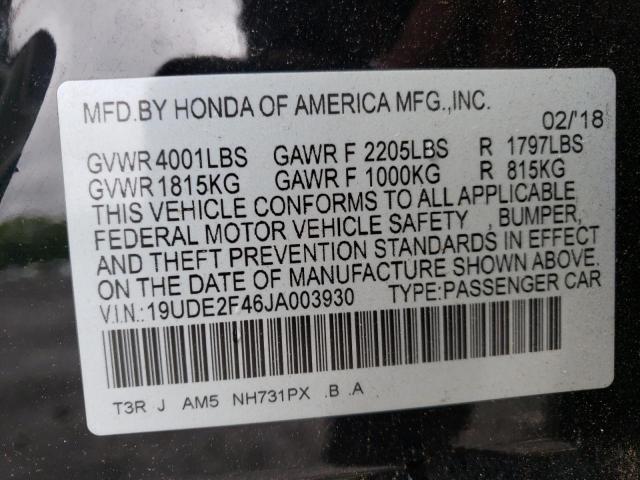 2018 ACURA ILX SPECIA 19UDE2F46JA003930