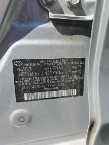 2019 HYUNDAI ELANTRA SE - 5NPD74LFXKH488688