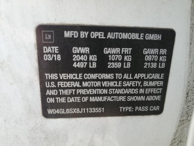 2018 BUICK REGAL PREF - W04GL6SX8J1133551