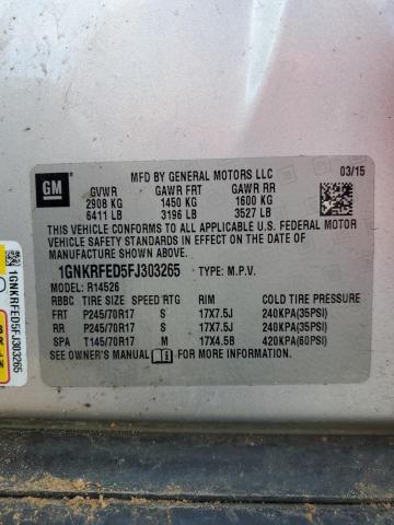 2015 CHEVROLET TRAVERSE L 1GNKRFED5FJ303265