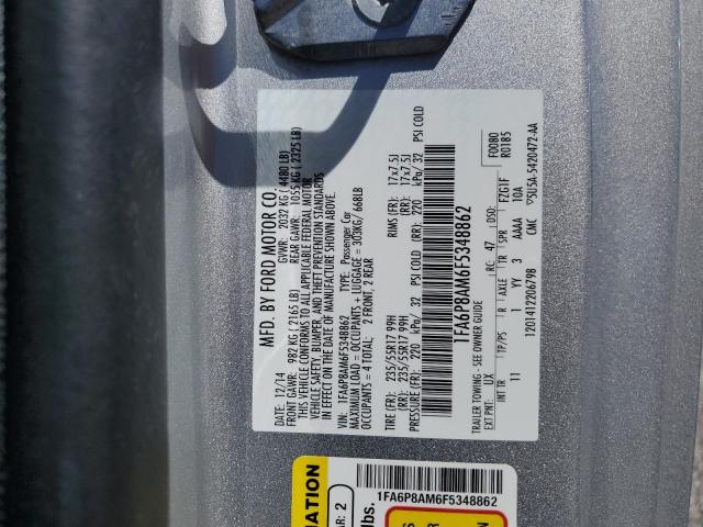 2015 FORD MUSTANG - 1FA6P8AM6F5348862