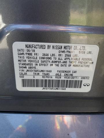 2018 INFINITI Q50 LUXE - JN1EV7AR3JM611649