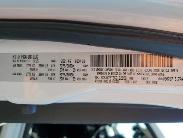 2016 RAM 1500 SLT 3C6JR7BT3GG122858