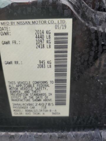 2019 NISSAN ALTIMA SR - 1N4AL4CV8KC240785