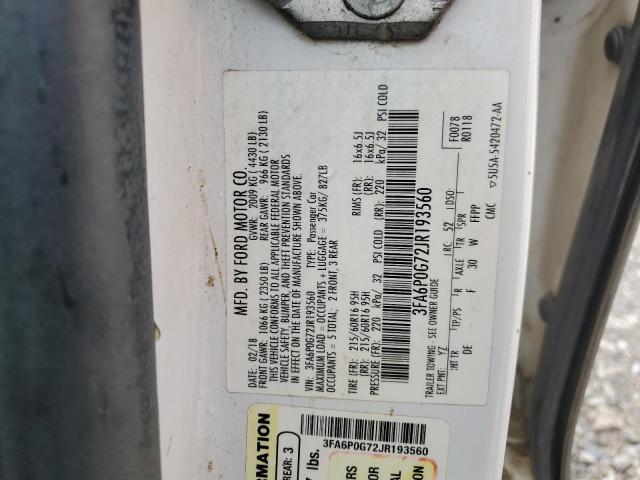 2018 FORD FUSION S 3FA6P0G72JR193560
