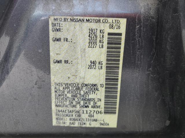 2017 NISSAN ALTIMA 2.5 - 1N4AL3AP5HC112706