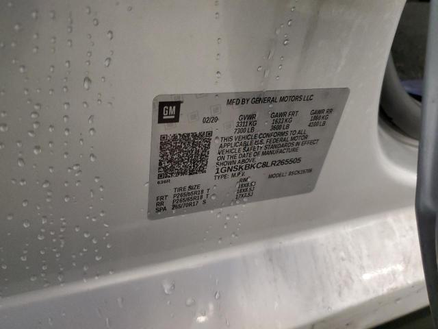 2020 CHEVROLET TAHOE K150 1GNSKBKC8LR265505