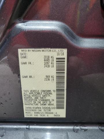 2019 NISSAN ALTIMA SR - 1N4BL4CW9KN300610
