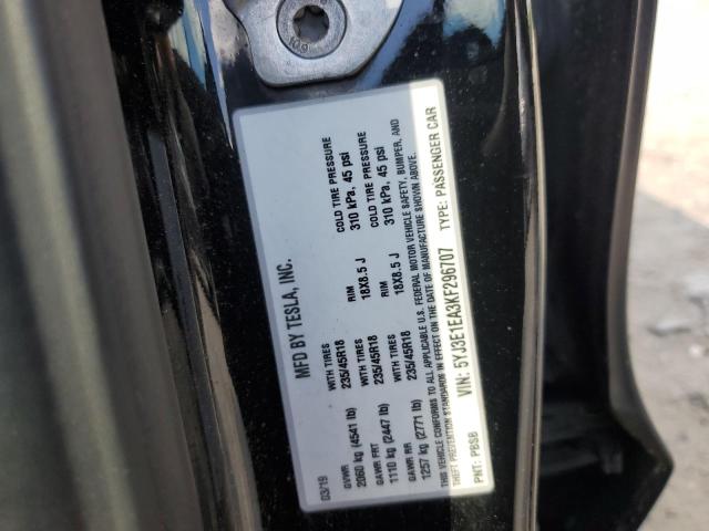 2019 TESLA MODEL 3 - 5YJ3E1EA3KF296707