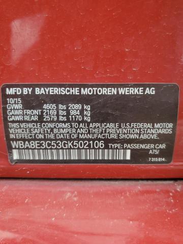 2016 BMW 328 XI SUL - WBA8E3C53GK502106